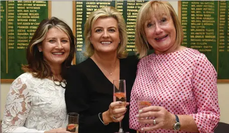  ??  ?? Marie Nolan, Maeve Smith and Eithne Mc Morrow at discover the Boyne Valley evening at Seapoint Golf Club
