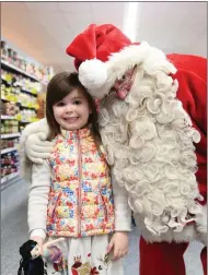  ??  ?? Pictured at the Garvey’s Customer Christmas evening held in Garvey’s Tralee were Orlath Falvey and Santa.