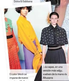  ??  ?? El color block se impone de nuevo gracias a Mulberry