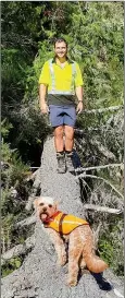  ?? Photo: Supplied. ?? Richmond-based Sam Nuske, with his dog Alfie, is encouragin­g farmers and landowners to explore valuable opportunit­ies mixed land use can offer.