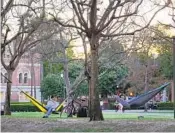  ?? DAMIAN DOVARGANES AP FILE ?? Students sit outside at the University of Southern California. The Census Bureau says counts of those living in group situations such as dorms can be appealed.