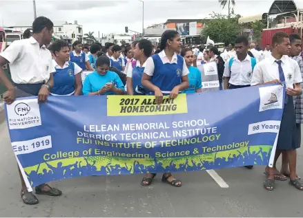  ?? Photo: Sheldon Chanel ?? Students from Lelean Memorial School joined the celebratio­ns on July 29, 2017.