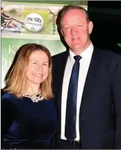  ?? Photos by Michelle Cooper Galvin ?? Hall of Fame inductee Mick Galwey with his wife, Joan, at the Kerry Sport Star and Special Awards Gala Banquet at The Gleneagle Hotel, Killarney, on Friday.