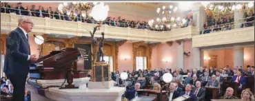  ?? ?? Ohio Gov. Mike Dewine delivers his 2024 State of the State address.