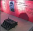  ?? JULIA RUBIN - THE ASSOCIATED PRESS ?? This March 9 photo shows a typewriter once owned by John Lennon and now on display in a special exhibit on typewriter­s at the American Writers Museum in Chicago.