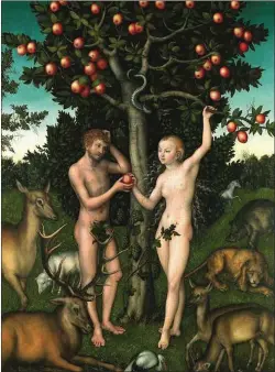  ??  ?? Cranach’s Adam and Eve: Christmas inspiratio­n