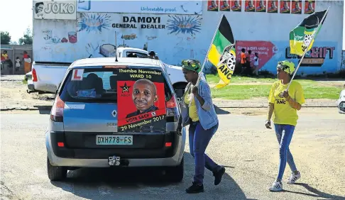  ?? Picture: Simphiwe Nkwali ?? Themba November, who flew the SACP banner in the party’s first election outing in 67 years, said of political affiliatio­ns in Metsimahol­o that dealing with the ANC was like ’speaking to a brick wall’. His party is nonetheles­s expected to throw in its...