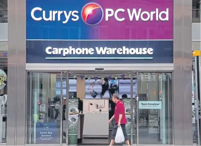  ?? Picture: PA. ?? Retailer Dixons Carphone said it has uncovered unauthoris­ed access of data held by the company involving 5.9 million payment cards and 1.2 million personal data records.