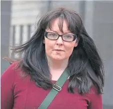  ?? ?? Natalie McGarry is on trial at Glasgow Sheriff Court.