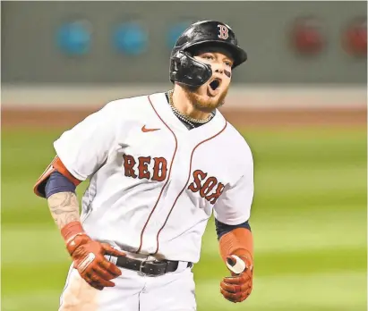  ?? BRIAN FLUHARTY/USA TODAY SPORTS ?? It’s not easy trying to replace a former Most Valuable Player, as Red Sox right fielder Alex Verdugo is learning.