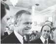  ?? Kent Kobersteen/Star Tribune via AP ?? ■ Agricultur­e Secretary Bob Bergland, center, talks with guests Jan. 23, 1977, at a National Press Club reception.