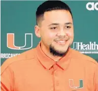  ?? MIKE STOCKER/SOUTH FLORIDA SUN SENTINEL ?? Kicker Jose Borregales transferre­d to Miami from FIU.