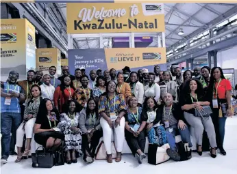  ?? Picture: Robyn Toni Fynn/Brandstori­es ?? African buyers and delegates at the Tourism KwaZulu-Natal stand at the Durban Exhibition Centre hall.