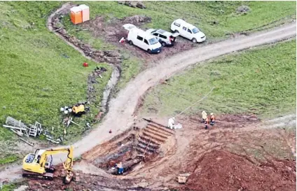  ??  ?? No fault with pipe: The Maui gas pipeline rupture at Pukearuhe, north Taranaki, last October. A multi-million dollar project is under way to upgrade another section of the pipeline at risk from erosion. Photo: Fairfax NZ