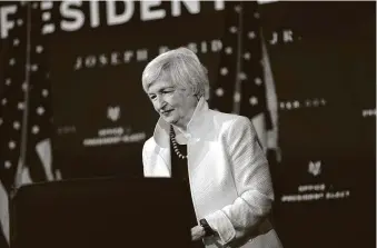  ?? Kriston Jae Bethel / New York Times ?? The Fed, under Chair Janet Yellen, raised its policy rate in 2015 as the unemployme­nt rate dropped — a move that may have been prescient in today’s virus-fueled recession.