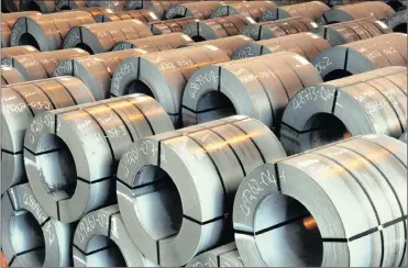  ?? PHOTO: SUPPLIED ?? ArcelorMit­tal coil steel. Amsa is conducting a review of its long steel business after lowered production figures for March.