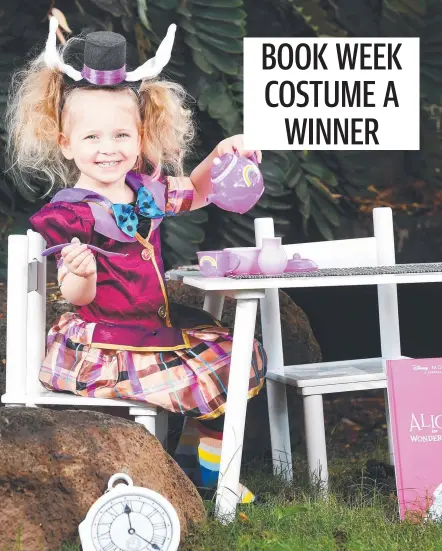  ??  ?? Charlotte Ferfolja, 3, dressed as the Mad Hatter, was voted as having the best Book Week costume by our readers.