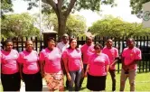  ?? ?? Part of NAC Head Office staff pose for a picture
during the 16 Days of activism against GBV