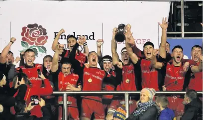  ??  ?? Hartpury students are celebratin­g another magnificen­t triumph after winning the AASE League final