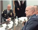  ?? STEVE POPE/GETTY IMAGES ?? Acting Attorney General Matthew Whitaker assures Iowans of support for law enforcemen­t.