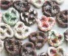  ??  ?? Chocolate Pretzels, by Barbara Ellis.