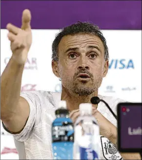  ?? FOTO: GETTY ?? Luis Enrique, contundent­e Mostró su cara más ‘agresiva’ antes de los octavos de final