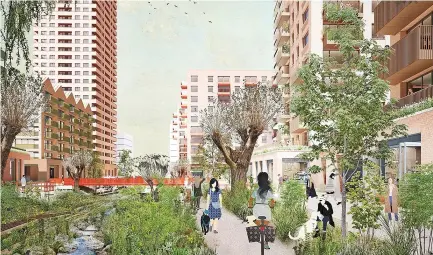  ?? ?? An artist’s impression of Dandara Living’s proposed Warners Fields developmen­t in Digbeth