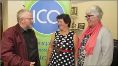  ??  ?? Fr Colm Murphy, chair of Wexford Mental Health; Mary D’Arcy, Wexford ICA president; and Sally Griffin, Pieta House.