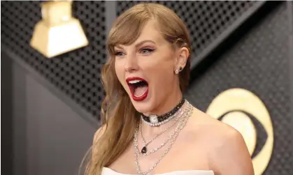  ?? ?? Taylor Swift at the 2024 Grammy awards. Photograph: Mario Anzuoni/Reuters