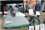  ?? ?? The MZ streamline­r on which Chris Goddard set a speed record at Pendine in 2019. He reached 109.839mph on an MZ – on sand! Well done, that man!