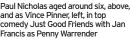  ?? ?? Paul Nicholas aged around six, above, and as Vince Pinner, left, in top comedy Just Good Friends with Jan Francis as Penny Warrender