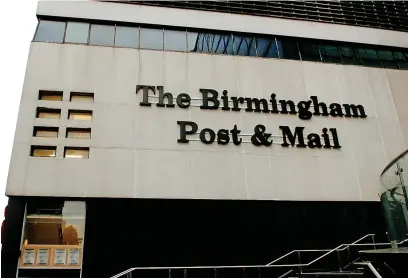  ?? ?? The former Birmingham Post & Mail offices at Weaman Street in Birmingham city centre. Right, journalist­ic characters Ian Willars and (inset) Leon Hickman