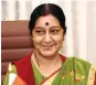  ??  ?? Sushma Swaraj