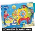  ??  ?? SONG GONE: Activity toy