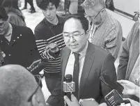  ?? KEVIN R. WEXLER/ NORTHJERSE­Y.COM ?? Rep. Andy Kim, seen after he lost at the Bergen County Democratic convention for the U.S. Senate nomination last month, is engaging, but hardly a household name. The Republican candidates pursuing the nomination also are not widely known.