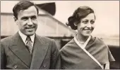  ?? PICTURE: WIKIPEDIA ?? Amy Johnson and James Mollison were married in July 1932, months before her epic flight to South Africa. They later divorced.