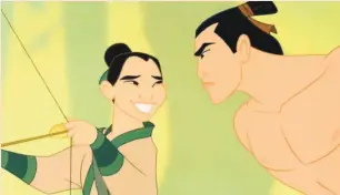  ?? Buena Vista Home Entertainm­ent ?? The spec script for a live-action treatment of “The Legend of Mulan” replaced Li Shang, the heroine’s love interest, with a white character.