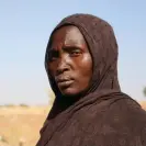  ?? Mark Townsend/The Guardian ?? Nadifa Ismail in a camp in Chad after fleeing RSF death squads in Darfur. Photograph: