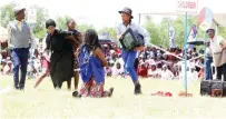  ?? ?? Iyasa drama and dance group performs imitating how relatives grab properties ill-treat widows upon the death of their husbands during the launch of First Ladies Widows Associatio­n by First Lady Dr Auxillia Mnangagwa in Masvingo yesterday.