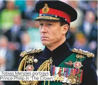  ??  ?? Tobias Menzies portrays Prince Philip in ‘The Crown’.