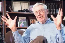  ?? CRAIG A. HACKER FOR USA TODAY ?? Charles Koch’s network has launched initiative­s aimed at alleviatin­g poverty and improving education.