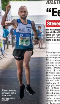  ?? FOTO MIST ?? Steven Heemskerk was ook in Genk weer ongenaakba­ar