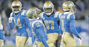  ?? Jae C. Hong Associated Press ?? MARTELL IRBY (12) will return home when UCLA makes the short trip to San Diego for its first postseason appearance since 2017, against an N.C. State team trying to reach 10 wins for the second time in school history.
