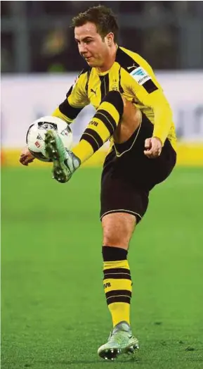  ??  ?? Mario Goetze rejoined Borussia Dortmund from Bayern Munich last July.