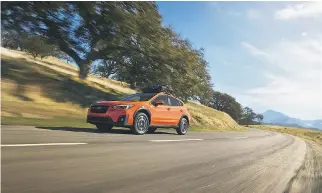  ?? PHOTOS COURTESY OF SUBARU CANADA ?? The all-new 2018 Subaru Crosstek, the second vehicle built on the Subaru Global Platform, debuted this summer with unpreceden­ted levels of safety and performanc­e.