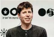  ?? /Reuters/FIle ?? Like magic: Sam Altman, CEO of Microsoft-backed OpenAI, said in an X post that ‘we’ve been hard at work on some new stuff we think people will love! Feels like magic to me.’