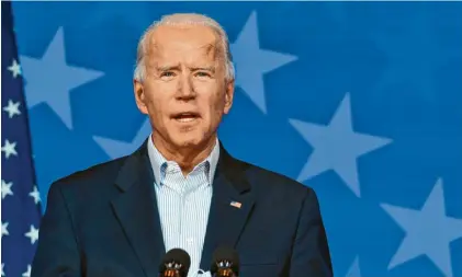  ?? Foto: Carolyn Kaster, dpa ?? Könnte er die zerrissene­n Staaten von Amerika wieder zusammenfü­hren? Joe Biden will es zumindest versuchen.