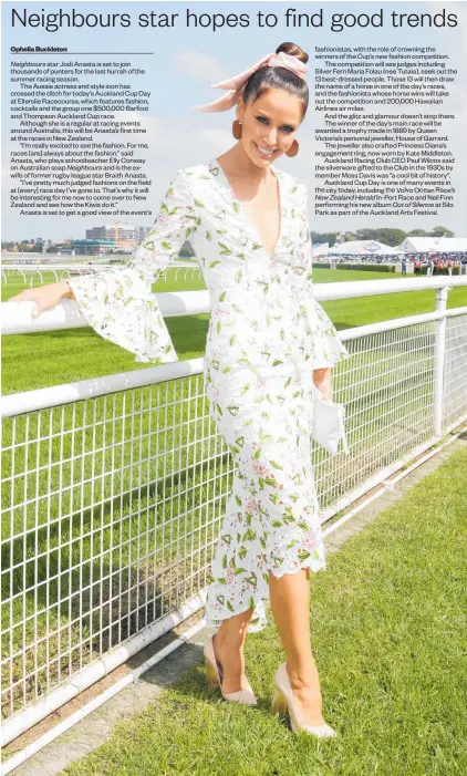  ?? Picture / Mango PR ?? Aussie Jodi Anasta is keen to see how Kiwis fare in the fashion stakes at Auckland Cup Day.