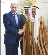  ?? KUNA photo ?? HH the Amir during his meeting with Russian President
Vladimir Putin in Sochi.