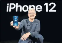  ?? BROOKS KRAFT APPLE INC./AFP VIA GETTY IMAGES FILE PHOTO ?? Apple CEO Tim Cook said the response to the 5G iPhone lineup and other new devices has been “tremendous­ly positive.”